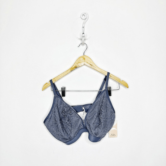 LIVELY Palm Lace Busty Bralette Smoke unpadded wireless womens 3 38D 40D NWT - Picture 1 of 8